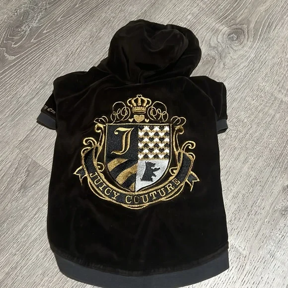 RARE! Juicy Doggy Couture Family Crest Velour Hoodie